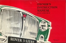 Rover P5 3 Litre Mk 3 original Owners Instruction Manual (Handbook) No 4712 1965