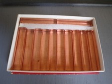 12 Antique Pink Glass Knife Holders Year 30