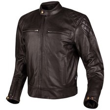 Veste Moto Homme En Cuir Moore Race 2 Marron Vintage