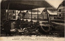 CPA AK Baiswiller - Effet d'un obus allemand de 210 sur le lavoir (366208)