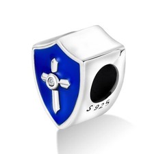 Pandora Croix Charm 925 Argent Sterling Cross Perle pour Bracelet Pendentif B...