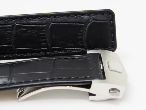 20mm cuir noir bracelet montre - 20mm,