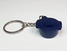 Blue Box Cooker Keychain Box TUPPERWARE RARE Wonderful Miniature
