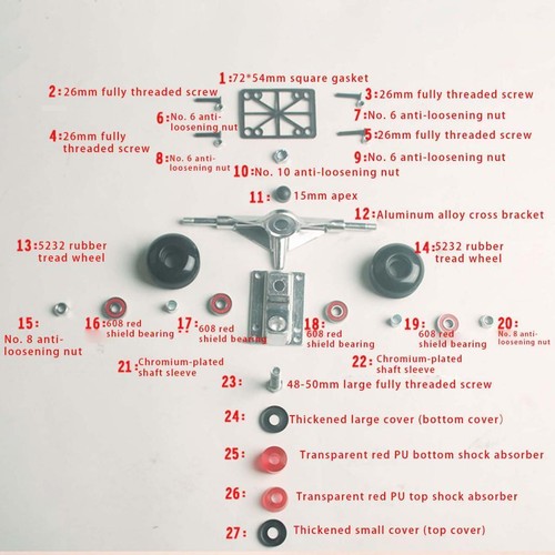 Skateboard truck and - skateboard, wheel