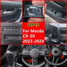 For Mazda CX-50 2023-2025 ABS Carbon Fiber Interior Molding Full Kit Cover Trim