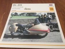 Carte moto BSA 650 A10 Avon Streamliner 1960 collection Atlas motorcycle UK