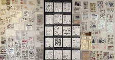 Over 100 Misc. Stampin Up! & Other Sheets & Sets, Cling/Photopolymer Stamps Lot
