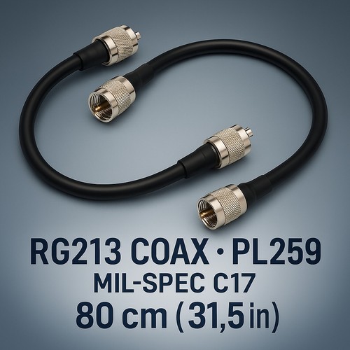 Câble rg213u 80cm avec - rg213u, 80cm.