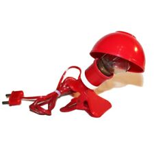 Vintage Red Plastic Mushroom Clamp Lamp