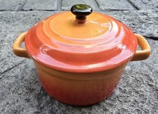 Mini Nouvelle Cuisine Orange Covered Pot