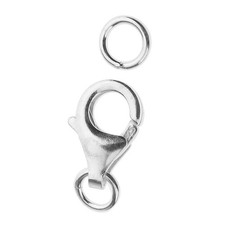 Fermoir mousqueton en argent