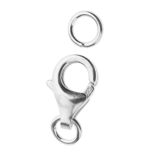 Fermoir mousqueton argent - fermoir,