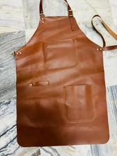 Tablier cuir barbecue boucher chef cuisine forgeron vêtements de travail marr...