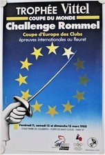 Poster FLEURET Challenge ROMMEL World Cup 1988 Trophy Vittel