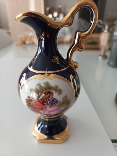Pichet porcelaine bleu - porcelaine,
