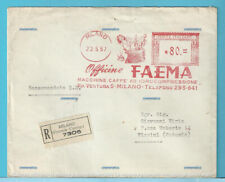 mechanical postage/EMA/meter/freistempel "FAEMA coffee machines" - 1957