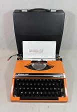 Machine à écrire Silver Reed Orange Nettoyée + Révisée + Ruban Neuf Année 1970