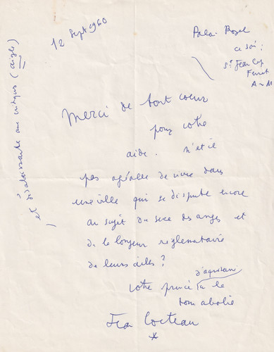Cocteau devise sur sexe - sur, le