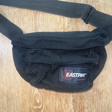 Vintage Eastpak Wide Strap Hip Sack Fanny Pack Black USA