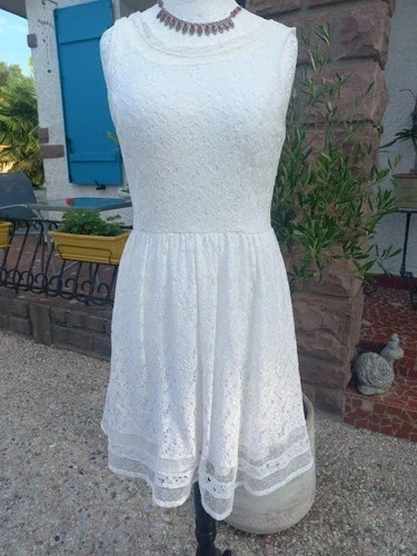Robe dentelle blanche t40
