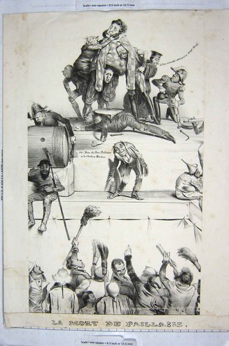 Original old antique print - original, la