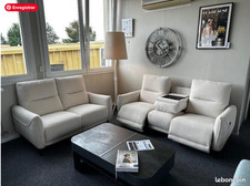 SALON 5 PLACES- 2 relax transats ELECTRIQUES avec tablette aviation