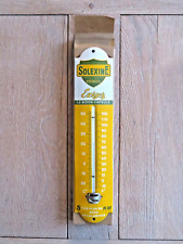 Plaque émaillée bombee THERMOMETRE SOLEXINE ENERGOL VELOSOLEX  30 x 6.5 cm email