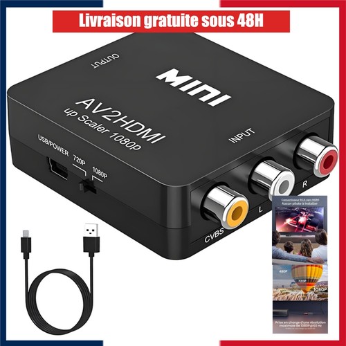 Convertisseur rca vers hdmi - rca,