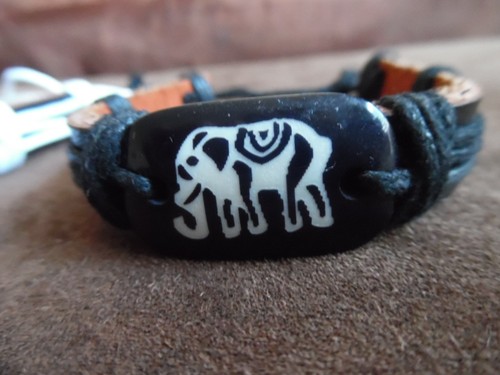 Bracelet cuir motif - 1, cuir,
