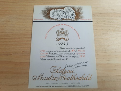 étiquette vin chateau mouton - chateau,