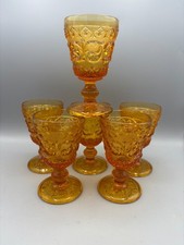 6 verres à pied verre moulé