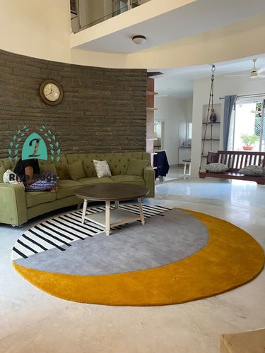 Tapis rond couleur vibrante - couleur,