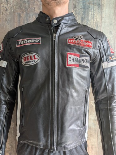 Blouson moto cuir helstons - cuir,