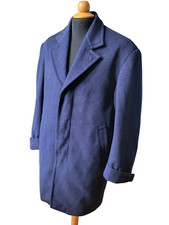 Antique 1950s Old Wool Men's Coat Mens Wool Coat Size 54/56 sz L/XL