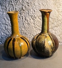Paire Vases Bouteilles en
