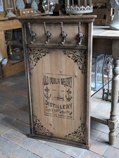 PUB VESTIAIRE MURAL OLD DUBLIN WHISKY STYLE ANCIEN BOIS FONTE WHISKY