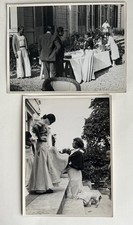 Lot 2 Photo Vintage COCO CHANEL Créatrice de mode Pantalon Tailleur Parfums