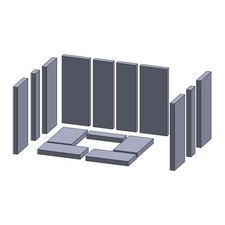 Doublure de foyer Convient pour Skantherm** cheminée et poêle 15 pièces