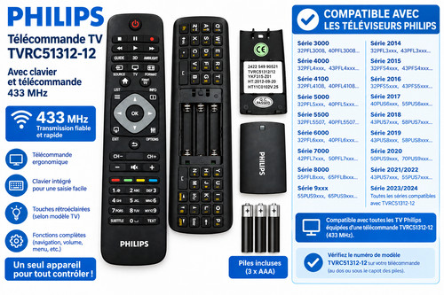 Télécommande philips - télécommande,