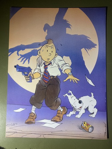 Affiche tintin hommage - hommage, à