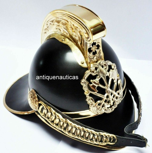 Casque pompier chef - pompier, noir