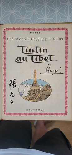 Tintin tibet dedicace - tintin,