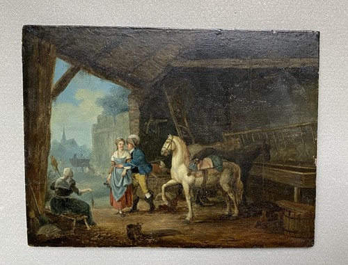 Scène écurie chevaux - d’Écurie,