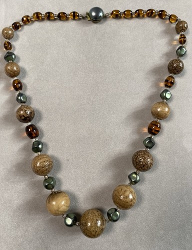 Collier perles pâte de - de,