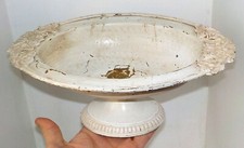 Ancienne baignoire pour oiseau / coupe en laiton peinte +/- 1900
