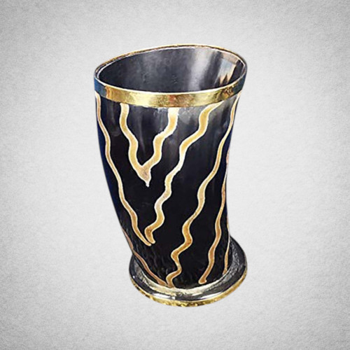 Verre corne viking laiton - corne,