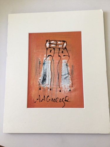 Peinture africaine signée - ,