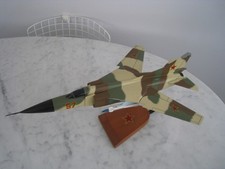 Vintage MiG-23 Flogger Fighter Jet Wooden Display Desk Model 18" long - Red Army