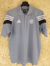 Maillot OLYMPIQUE DE MARSEILLE OM training ADIDAS vintage col polo zip shirt S