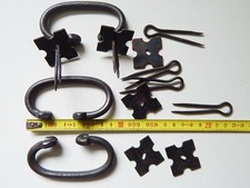 Lot 3 handles of wrought iron